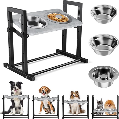 GUIBUKEYAN Elevated Dog Bowls with Feeder Photo