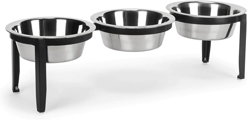 NMN Designs Triple Diner 3 Bowl Dog Feeder photo