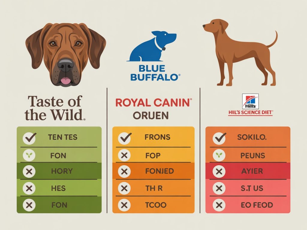 Dog Food Comparison Chart Infographic